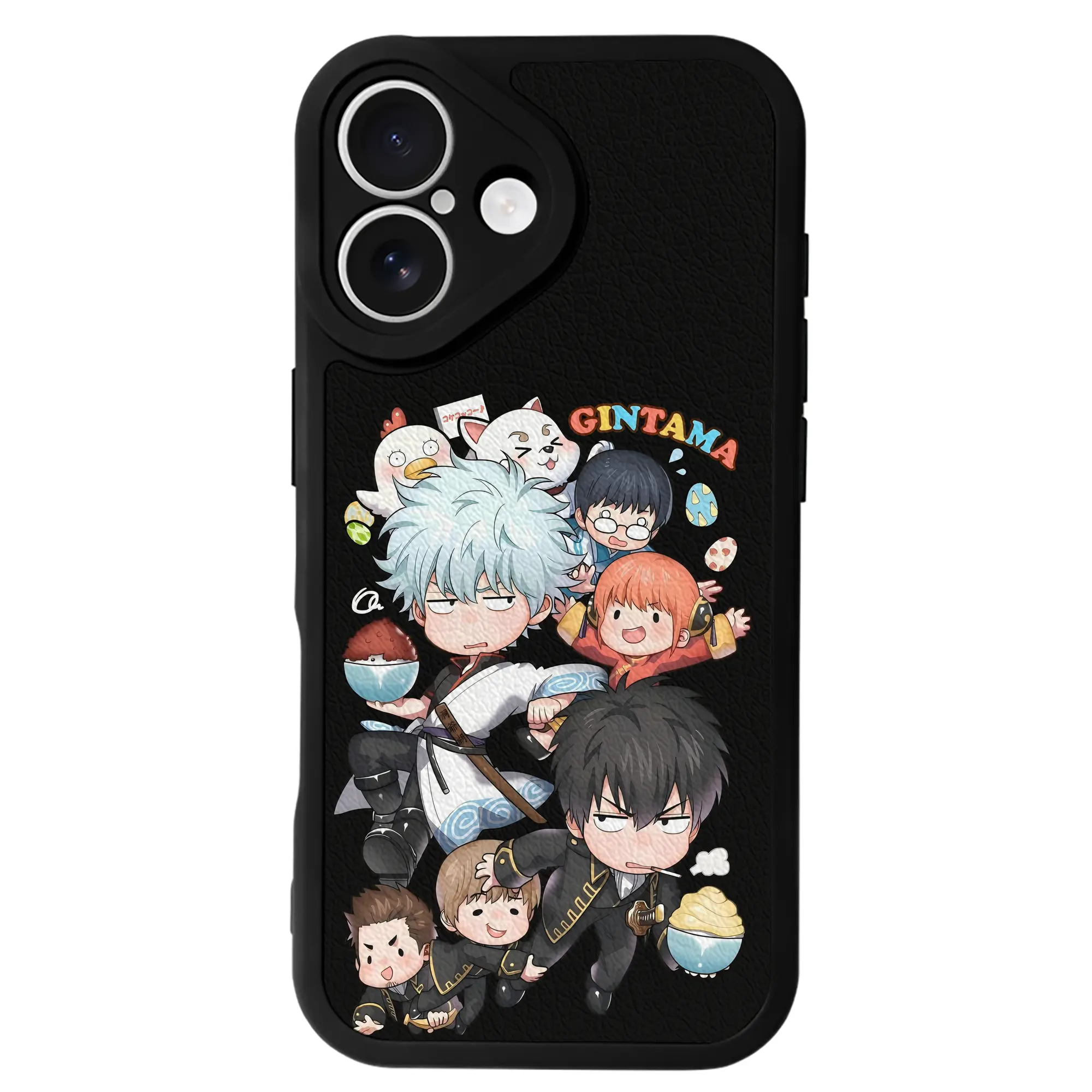 銀魂 グッズ 坂田 銀時 - IPhone 16シリーズ対応 ・ シリコンスマホケース ・ レザー調 ・ 高精度フィット ・ 耐衝撃 ・ ワイヤレス充電対応 ・ 精密カット